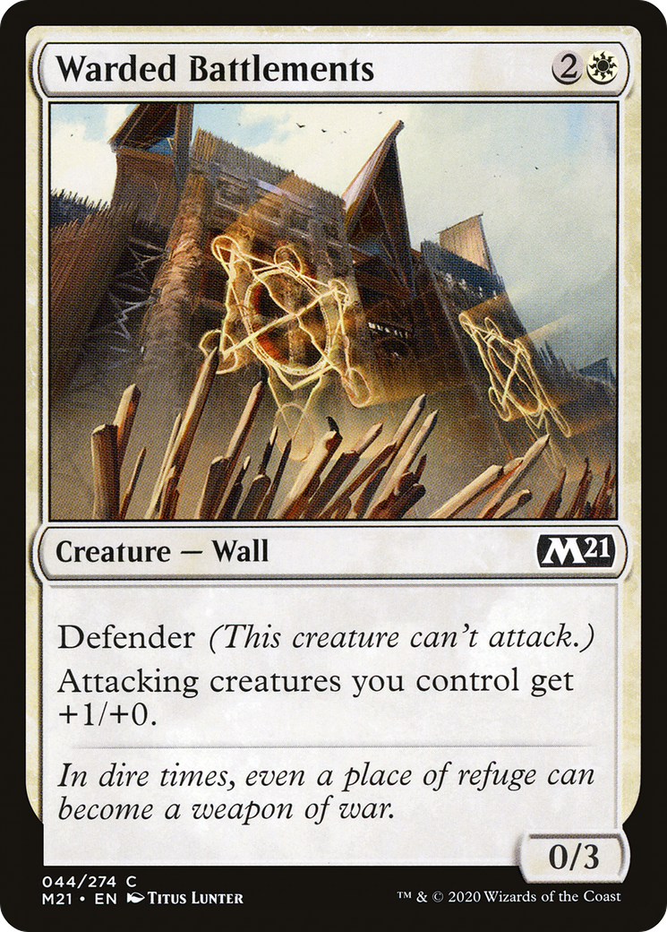 Warded Battlements (M21-044) [Core Set 2021] MTG Single Wizards of the Coast