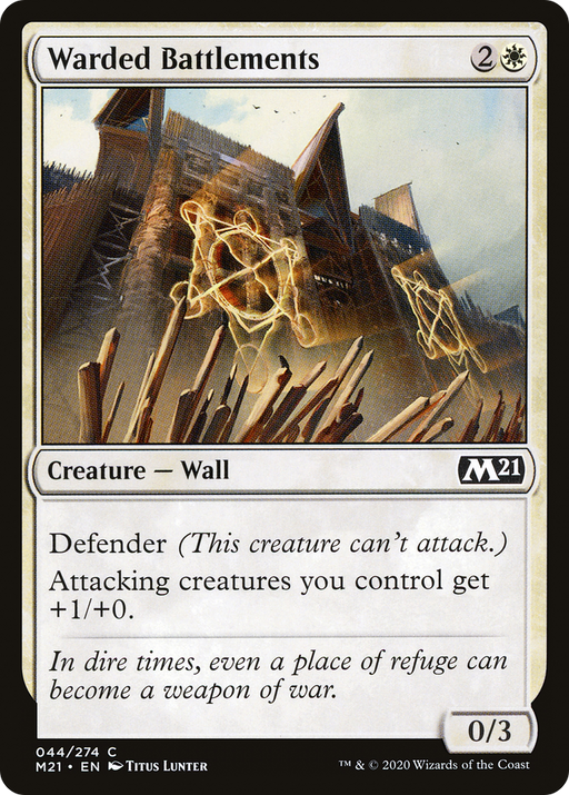 Warded Battlements (M21-044) [Core Set 2021] MTG Single Wizards of the Coast