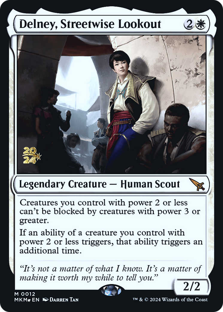 Delney, Streetwise Lookout (PRE-012) [Murders at Karlov Manor Promos] Foil MTG Single Wizards of the Coast