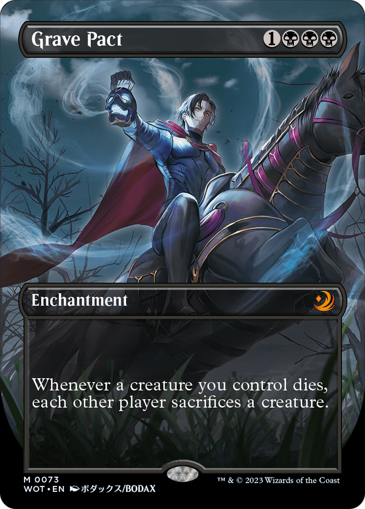 Grave Pact (Anime Borderless) (WOT-073) [Wilds of Eldraine: Enchanting Tales] (Borderless) Foil MTG Single Wizards of the Coast