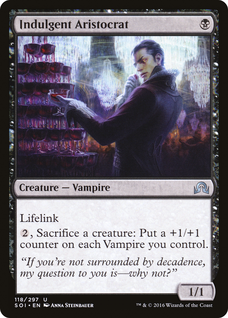 Indulgent Aristocrat (SOI-118) [Shadows over Innistrad] MTG Single Wizards of the Coast