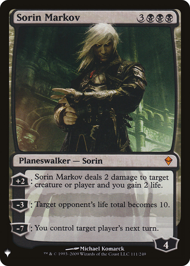 Sorin Markov (LIST-ZEN-111) [The List] MTG Single Magic: The Gathering