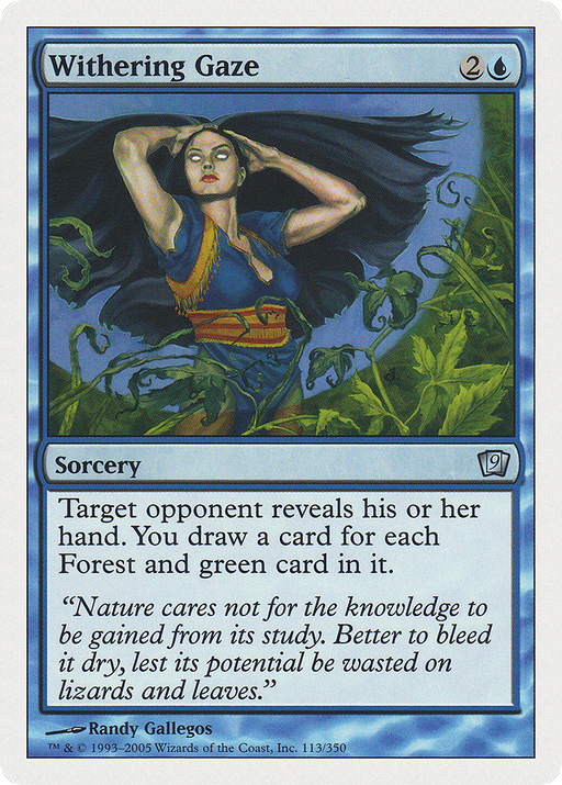 Withering Gaze (9ED-113) [9th Edition] MTG Single Wizards of the Coast