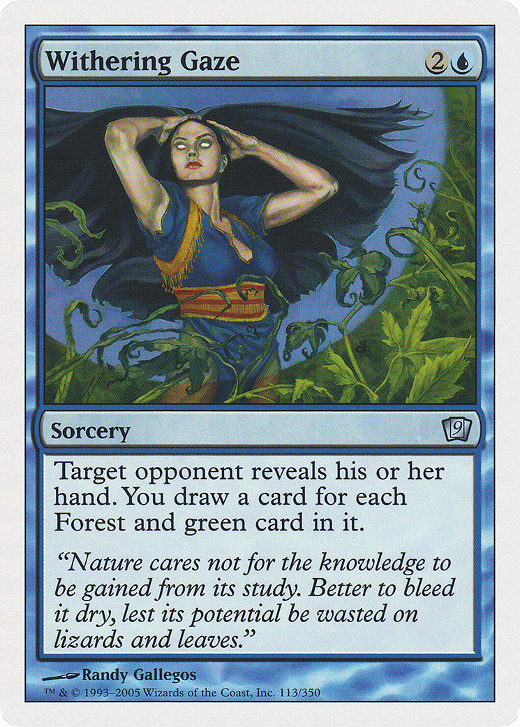 Withering Gaze (9ED-113) [9th Edition] Foil MTG Single Wizards of the Coast