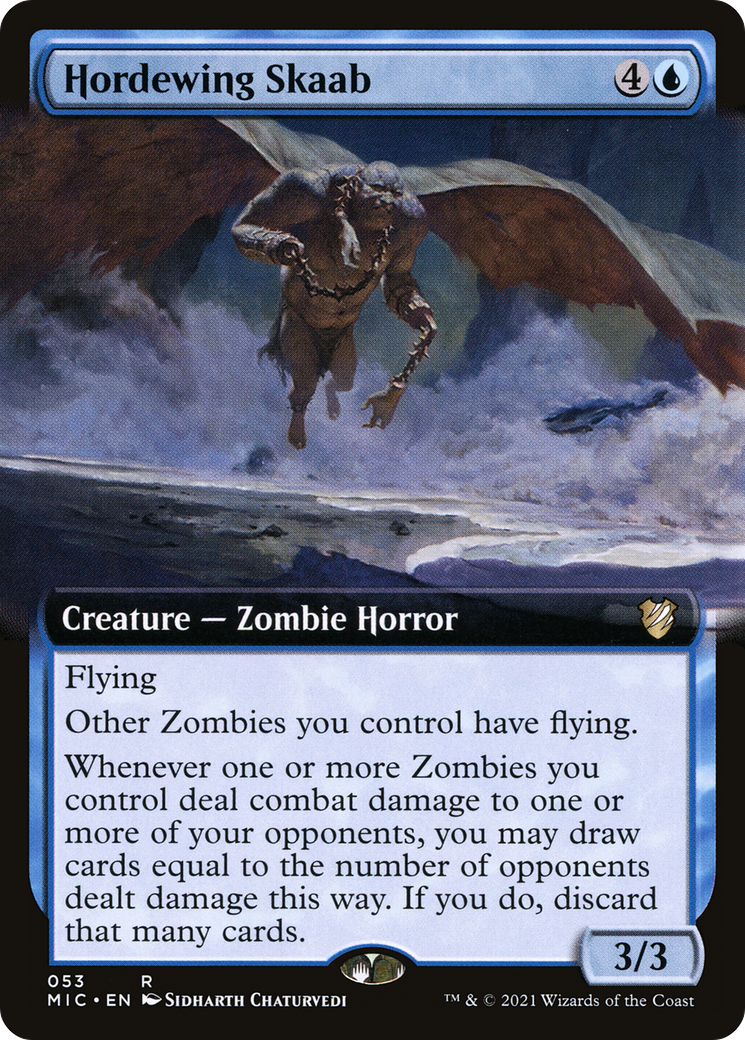 Hordewing Skaab (MIC-053) [Midnight Hunt Commander] (Extended Art) MTG Single Wizards of the Coast