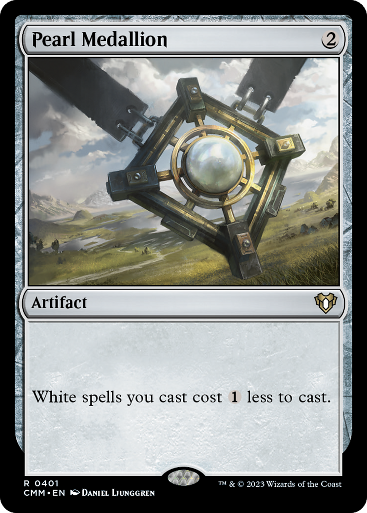 Pearl Medallion (CMM-401) [Commander Masters] Foil MTG Single Wizards of the Coast