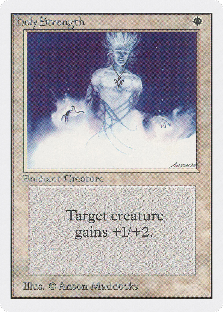 Holy Strength (2ED-) [Oldschool] Unlimited Edition MTG Single Wizards of the Coast