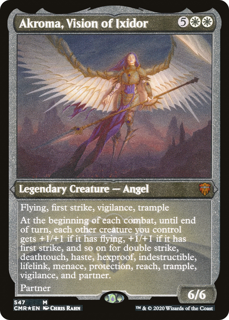 Akroma, Vision of Ixidor (Foil Etched) (CMR-547) [Commander Legends] Foil MTG Single Wizards of the Coast