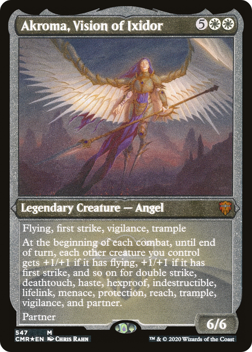 Akroma, Vision of Ixidor (Foil Etched) (CMR-547) [Commander Legends] Foil MTG Single Wizards of the Coast