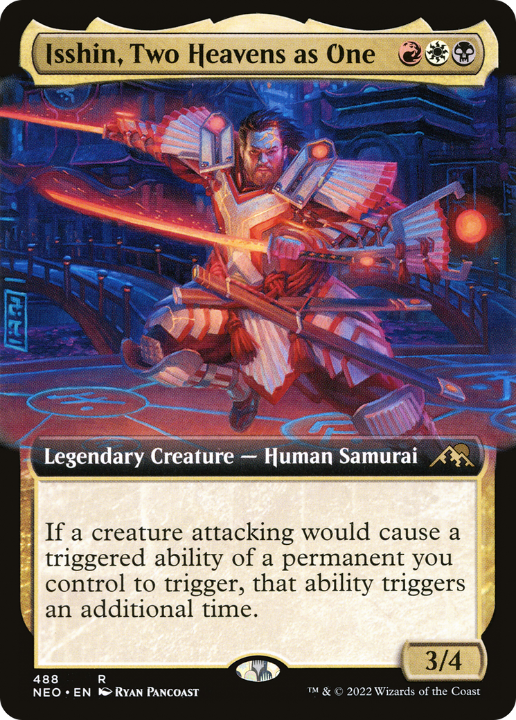 Isshin, Two Heavens as One (NEO-488) [Kamigawa: Neon Dynasty] (Extended Art) MTG Single Wizards of the Coast