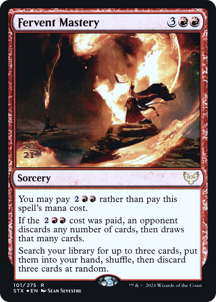 Fervent Mastery (PRE-101) [Strixhaven: School of Mages Promos] Foil MTG Single Wizards of the Coast