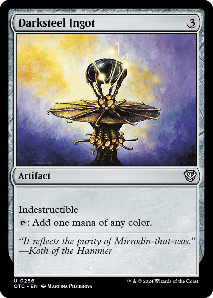 Darksteel Ingot (OTC-256) [Outlaws of Thunder Junction Commander] MTG Single Wizards of the Coast