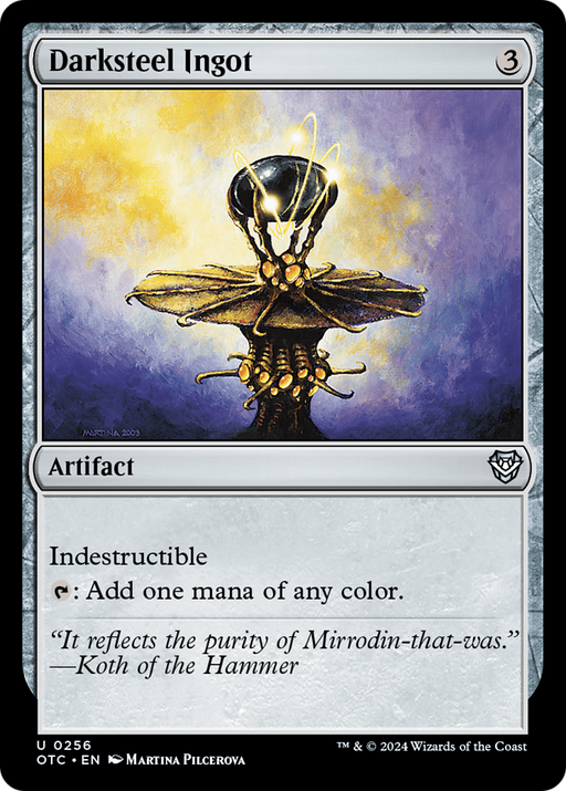 Darksteel Ingot (OTC-256) [Outlaws of Thunder Junction Commander] MTG Single Wizards of the Coast