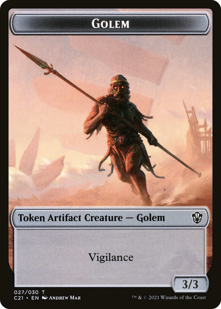 Golem (TC21-027) [Tokens] Commander 2021 Tokens MTG Single Wizards of the Coast