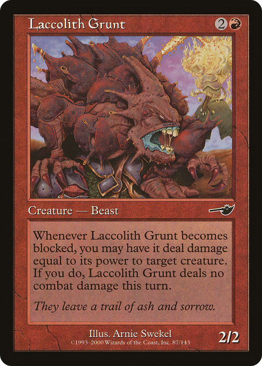 Laccolith Grunt (NMS-087) [Nemesis] MTG Single Wizards of the Coast