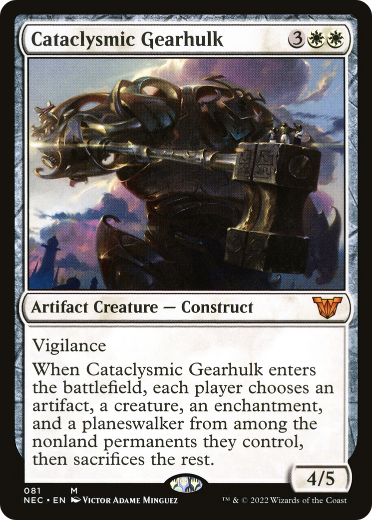 Cataclysmic Gearhulk (NEC-081) [Neon Dynasty Commander] MTG Single Wizards of the Coast