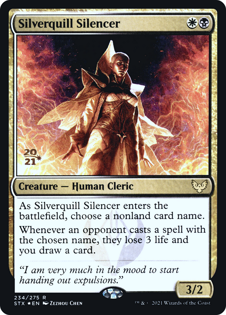 Silverquill Silencer (PRE-234) [Strixhaven: School of Mages Promos] Foil MTG Single Wizards of the Coast