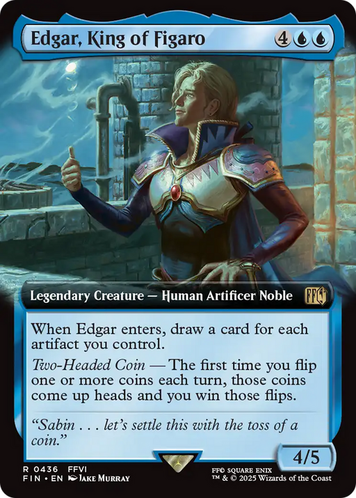 Edgar, King of Figaro (FIN-436) [FINAL FANTASY] (Extended Art) MTG Single Wizards of the Coast