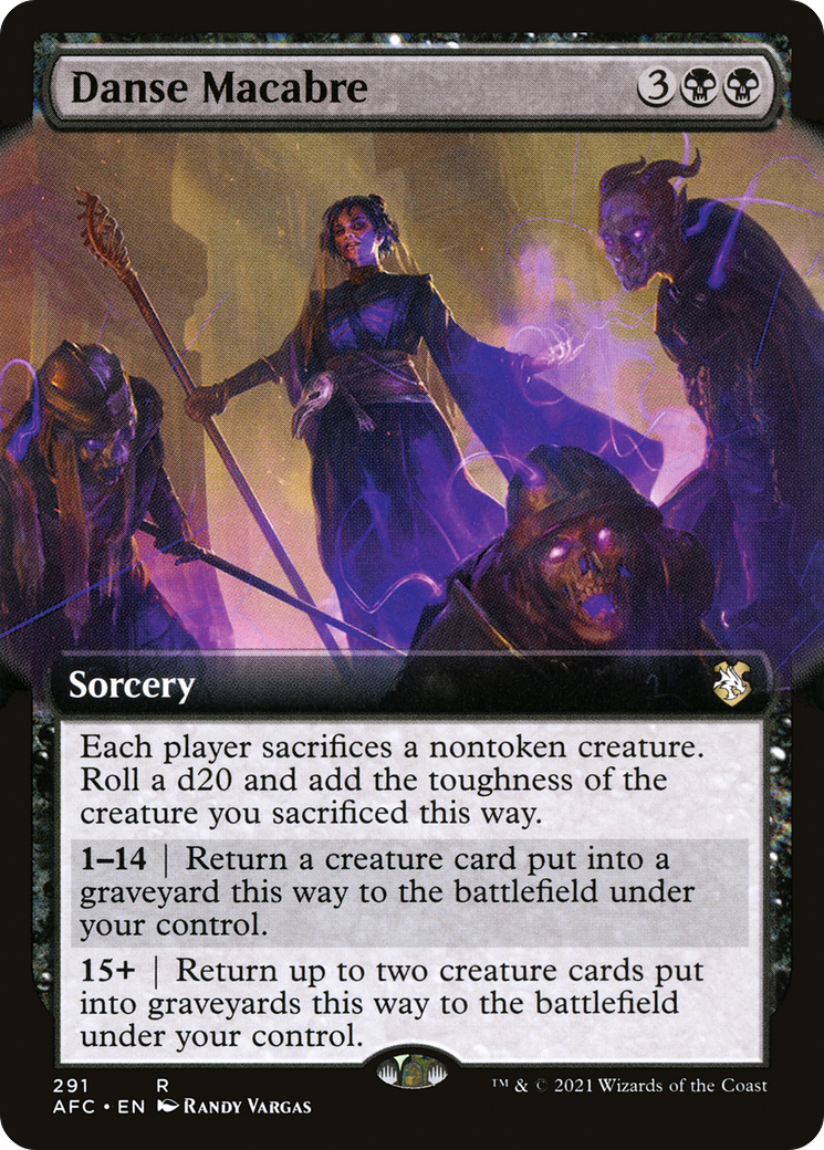 Danse Macabre (AFC-291) [Forgotten Realms Commander] (Extended Art) MTG Single Wizards of the Coast