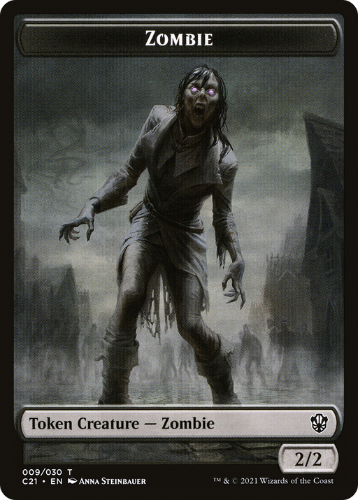 Zombie (TC21-009) [Tokens] Commander 2021 Tokens MTG Single Wizards of the Coast