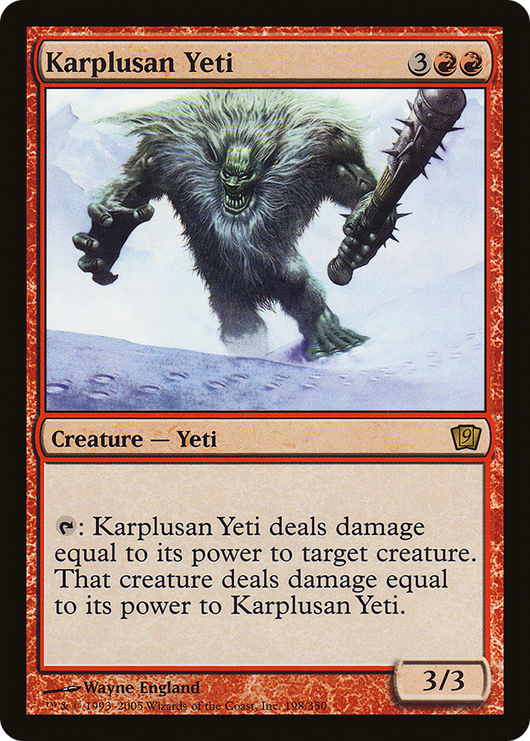 Karplusan Yeti (9ED-198) [9th Edition] MTG Single Wizards of the Coast