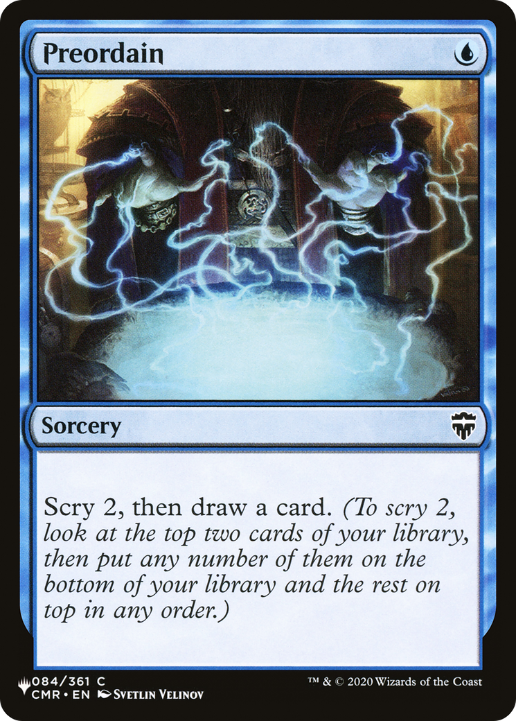 Preordain (LIST-CMR-84) [Mystery Booster] The List MTG Single Wizards of the Coast