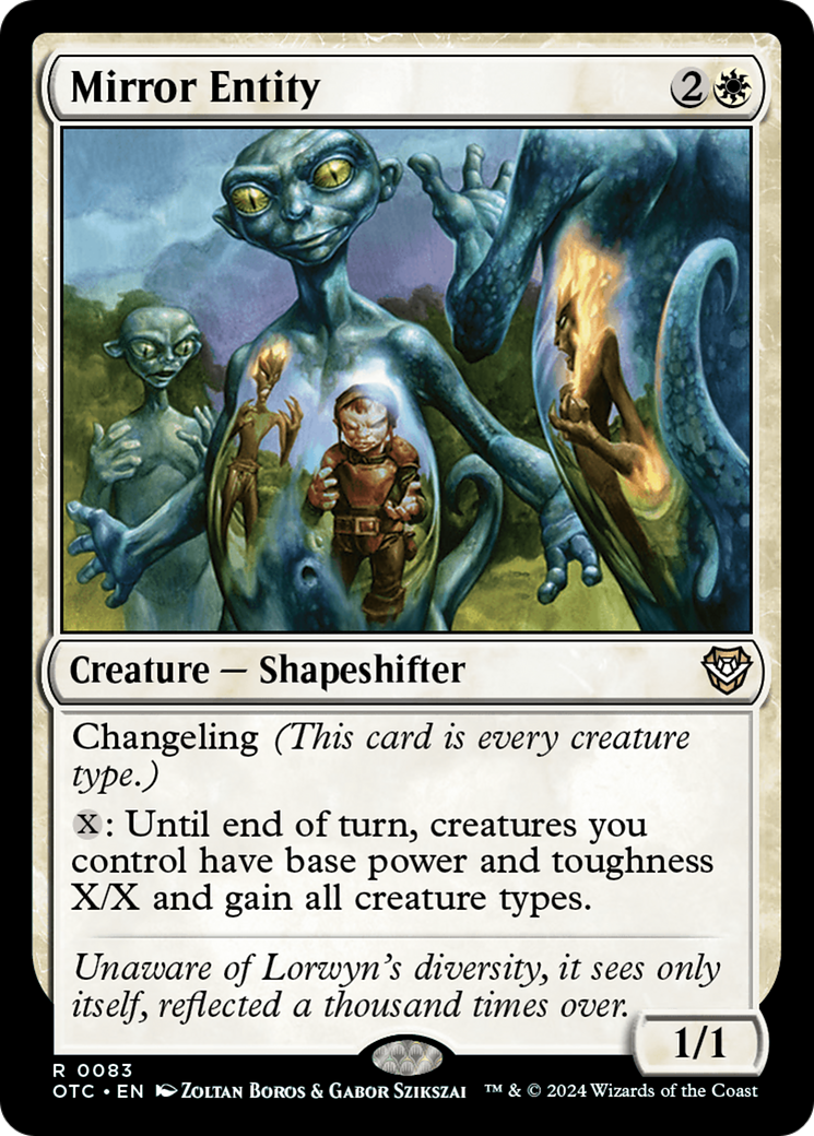Mirror Entity (OTC-083) [Outlaws of Thunder Junction Commander] MTG Single Wizards of the Coast