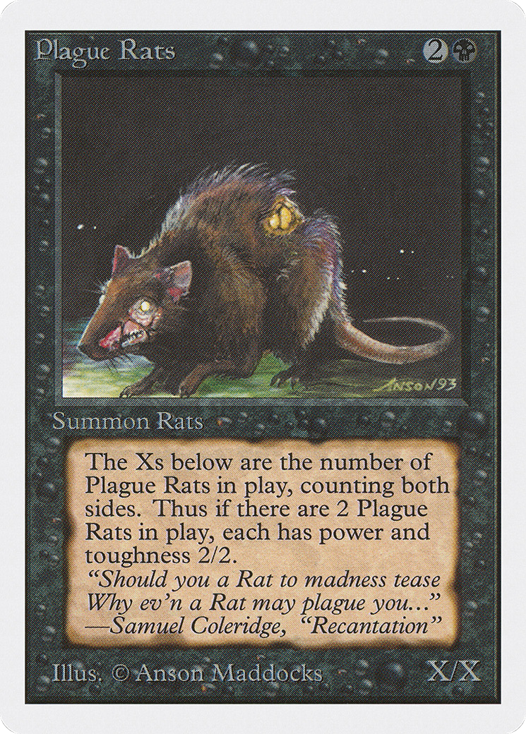 Plague Rats (2ED-) [Oldschool] Unlimited Edition MTG Single Wizards of the Coast
