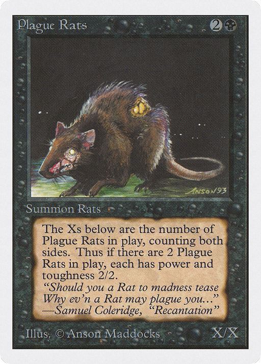 Plague Rats (2ED-) [Oldschool] Unlimited Edition MTG Single Wizards of the Coast
