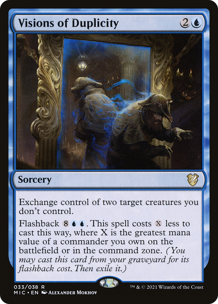 Visions of Duplicity (MIC-033) [Midnight Hunt Commander] MTG Single Wizards of the Coast