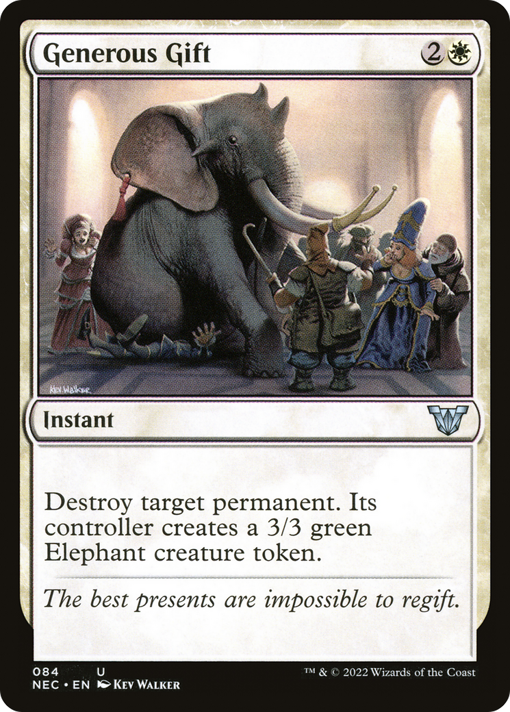 Generous Gift (NEC-084) [Neon Dynasty Commander] MTG Single Wizards of the Coast