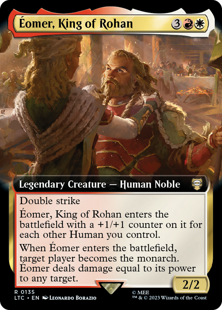 Eomer, King of Rohan (LTC-135) [Tales of Middle-earth Commander] (Extended Art) Foil MTG Single Wizards of the Coast