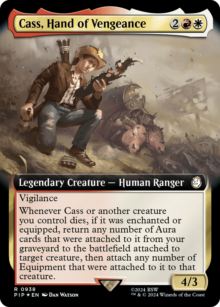 Cass, Hand of Vengeance (Surge Foil) (PIP-938) [Fallout] (Extended Art) Foil MTG Single Wizards of the Coast