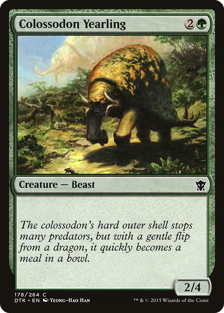 Colossodon Yearling (DTK-178) [Dragons of Tarkir] Foil MTG Single Wizards of the Coast