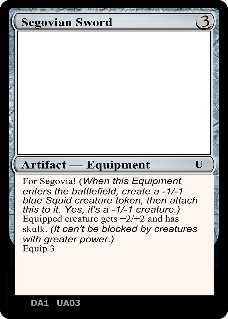 Segovian Sword (UNK-UA03E) [Misc] Unknown Event MTG Single Wizards of the Coast
