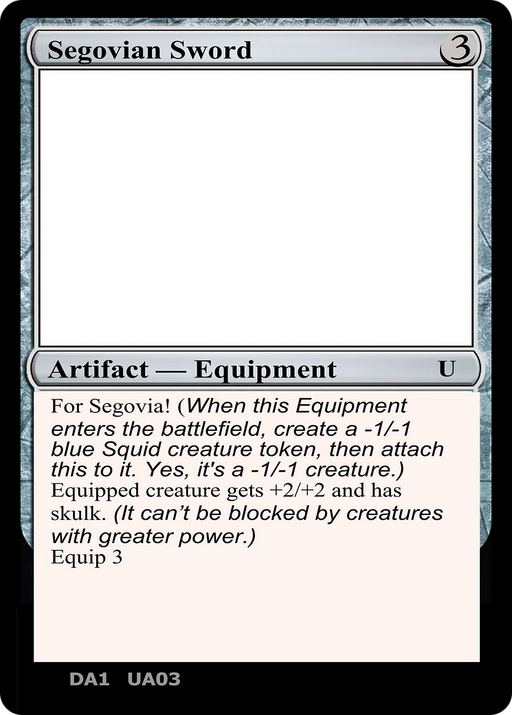 Segovian Sword (UNK-UA03E) [Misc] Unknown Event MTG Single Wizards of the Coast