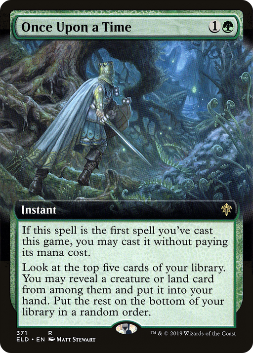 Once Upon a Time (ELD-371) [Throne of Eldraine] (Extended Art) MTG Single Wizards of the Coast