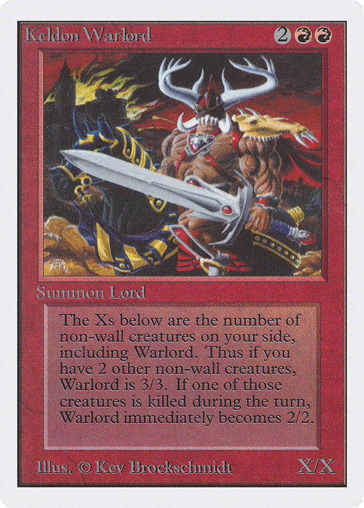 Keldon Warlord (2ED-161) [Oldschool] Unlimited Edition MTG Single Wizards of the Coast