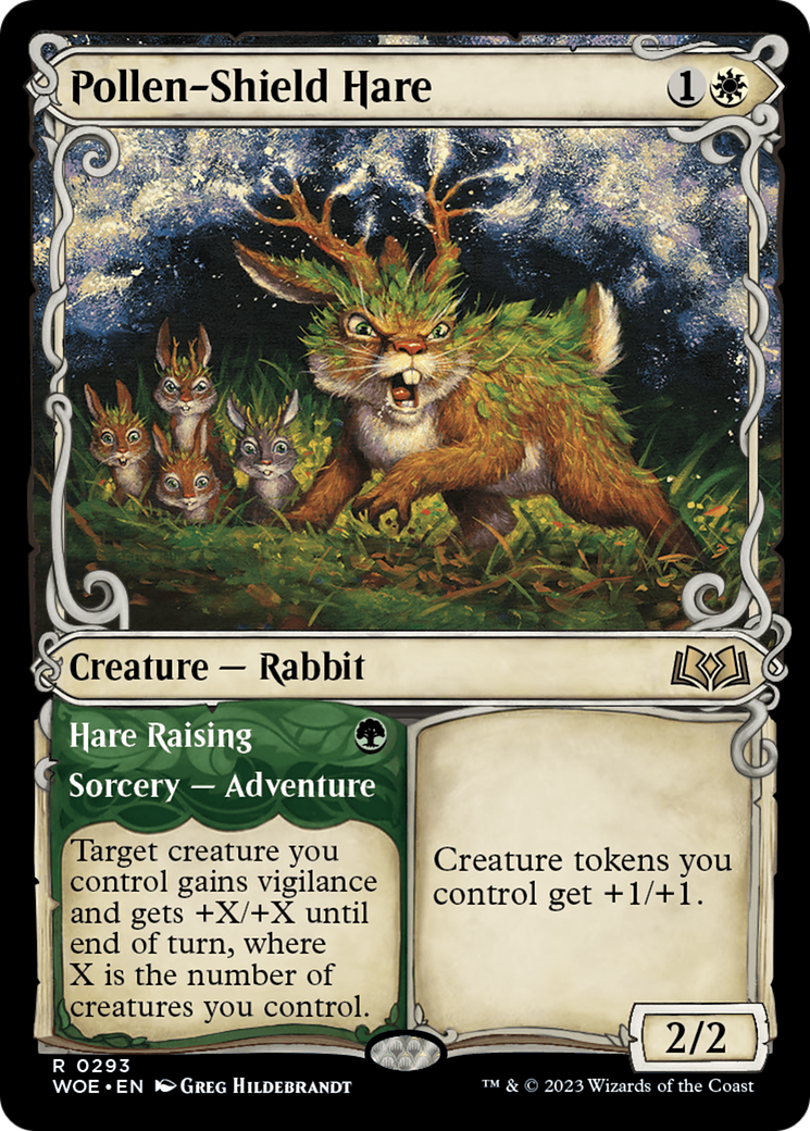 Pollen-Shield Hare // Hare Raising (WOE-293) [Wilds of Eldraine] (Showcase) MTG Single Wizards of the Coast