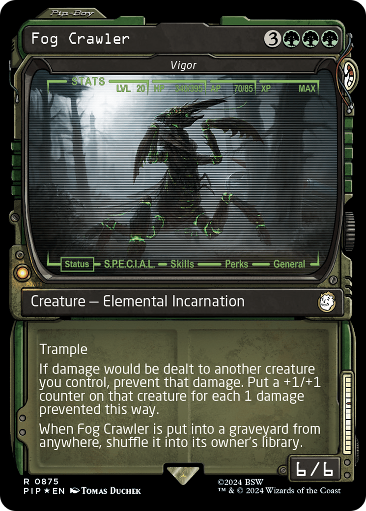 Fog Crawler - Vigor (Surge Foil) (PIP-875) [Fallout] (Showcase) Foil MTG Single Wizards of the Coast