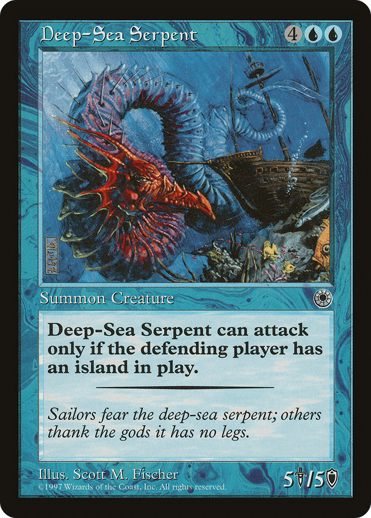 Deep-Sea Serpent (POR-) [Misc] Portal MTG Single Wizards of the Coast