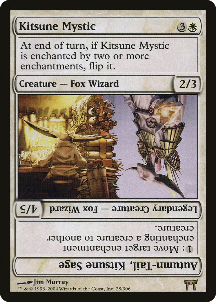 Kitsune Mystic // Autumn-Tail, Kitsune Sage (CHK-028) [Champions of Kamigawa] MTG Single Wizards of the Coast