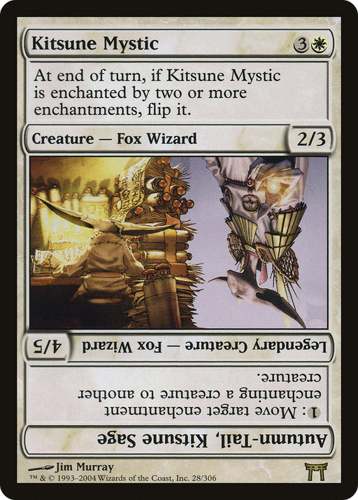 Kitsune Mystic // Autumn-Tail, Kitsune Sage (CHK-028) [Champions of Kamigawa] MTG Single Wizards of the Coast
