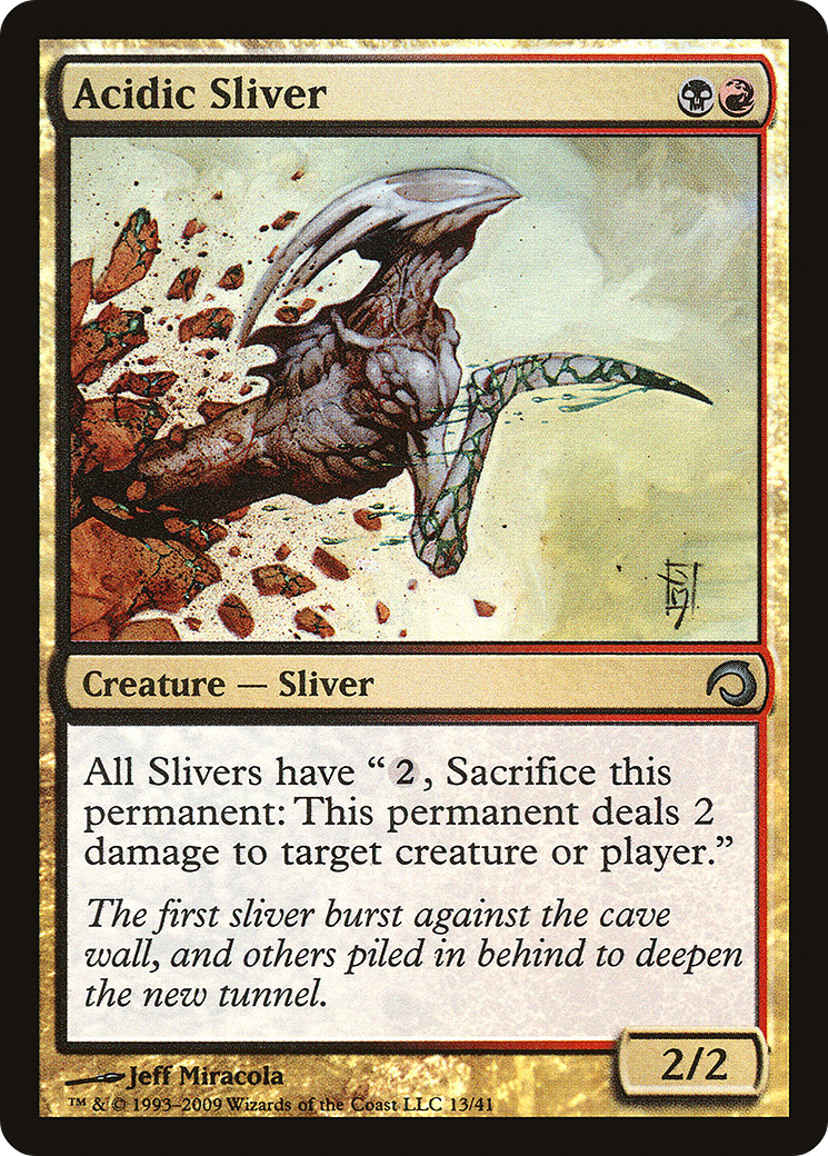 Acidic Sliver (PDS-013) [Misc] Premium Deck Series: Slivers Foil MTG Single Wizards of the Coast