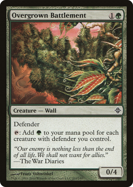 Overgrown Battlement (ROE-203) [Rise of the Eldrazi] MTG Single Wizards of the Coast