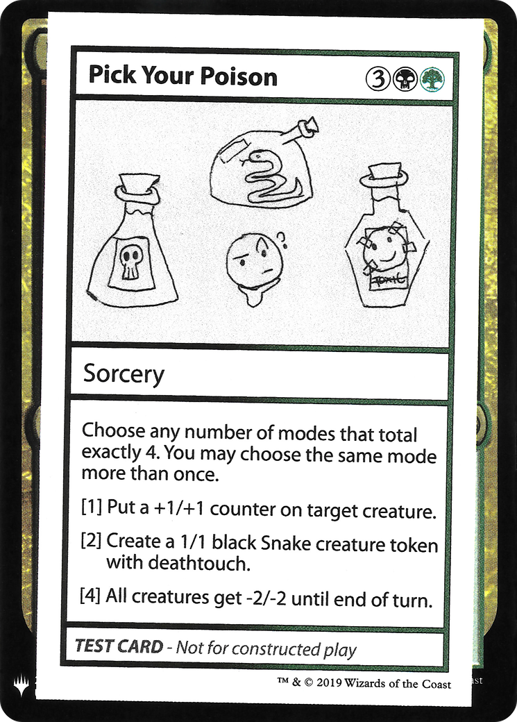 Pick Your Poison (CMB1-) [Mystery Booster] Playtest Cards 2019 MTG Single Wizards of the Coast