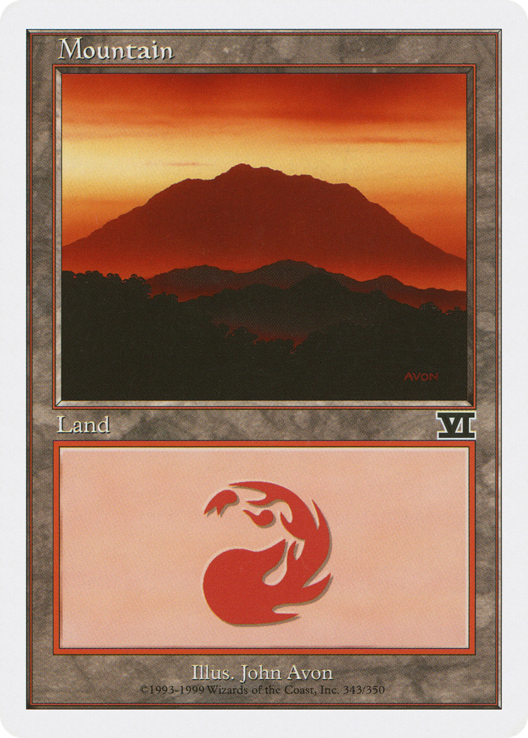 Mountain (6ED-343) [Classic Sixth Edition] MTG Single Wizards of the Coast