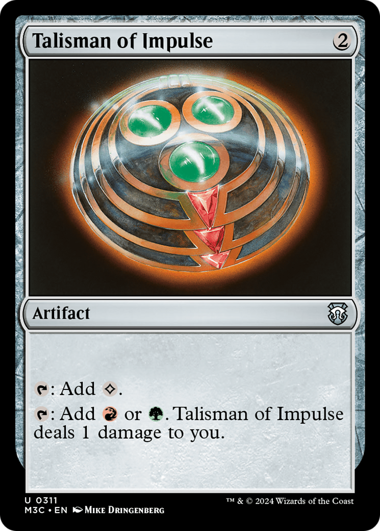Talisman of Impulse (M3C-311) [Modern Horizons 3 Commander] MTG Single Wizards of the Coast