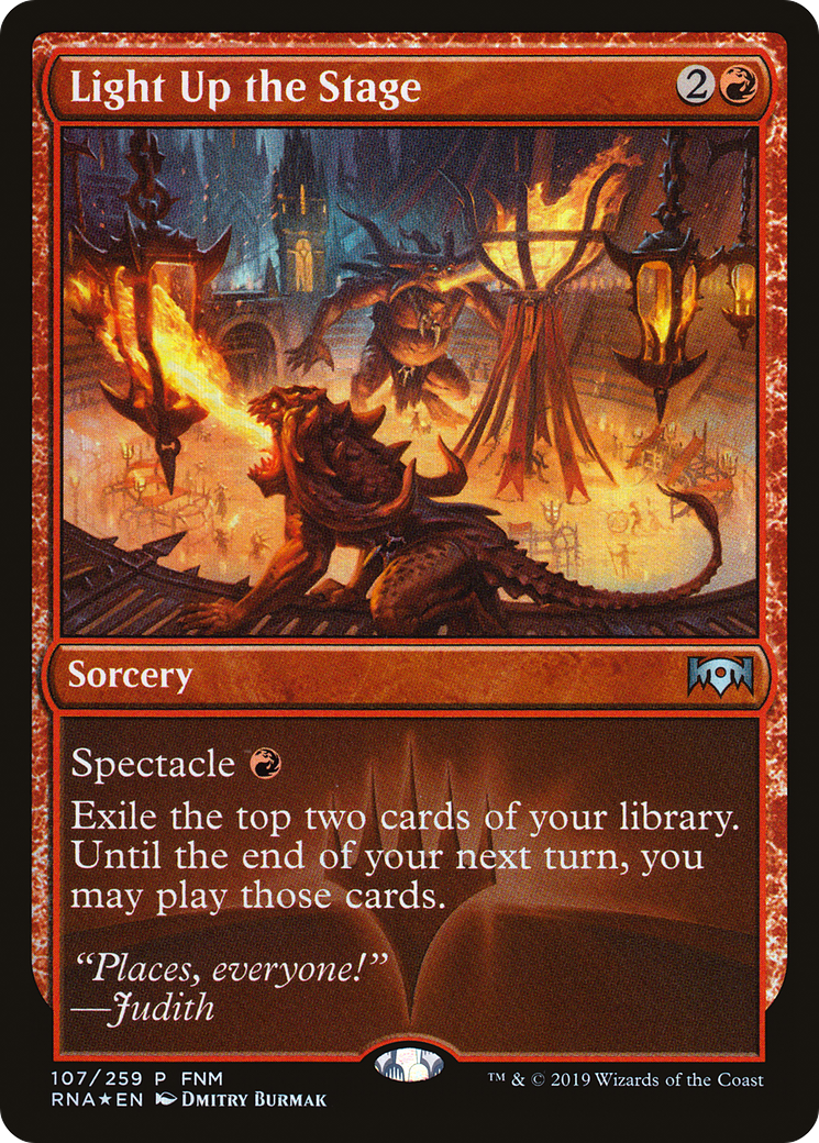 Light Up the Stage (FNM-107) [Ravnica Allegiance Promos] Foil MTG Single Wizards of the Coast