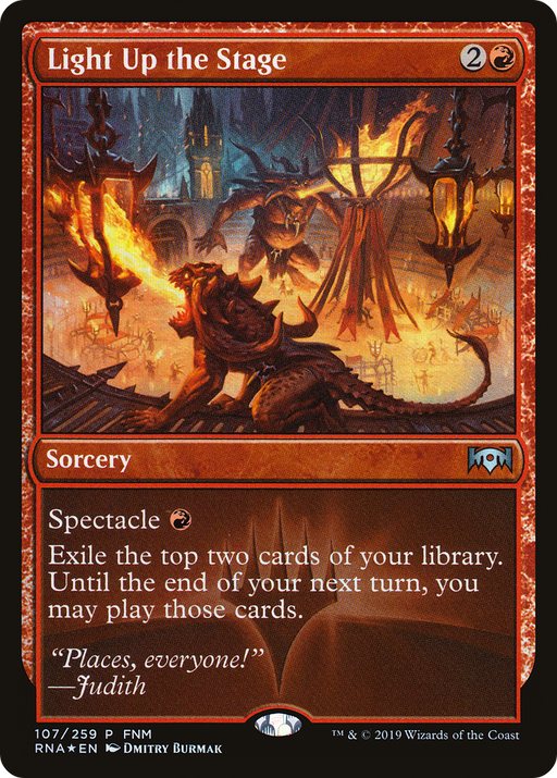 Light Up the Stage (FNM-107) [Ravnica Allegiance Promos] Foil MTG Single Wizards of the Coast